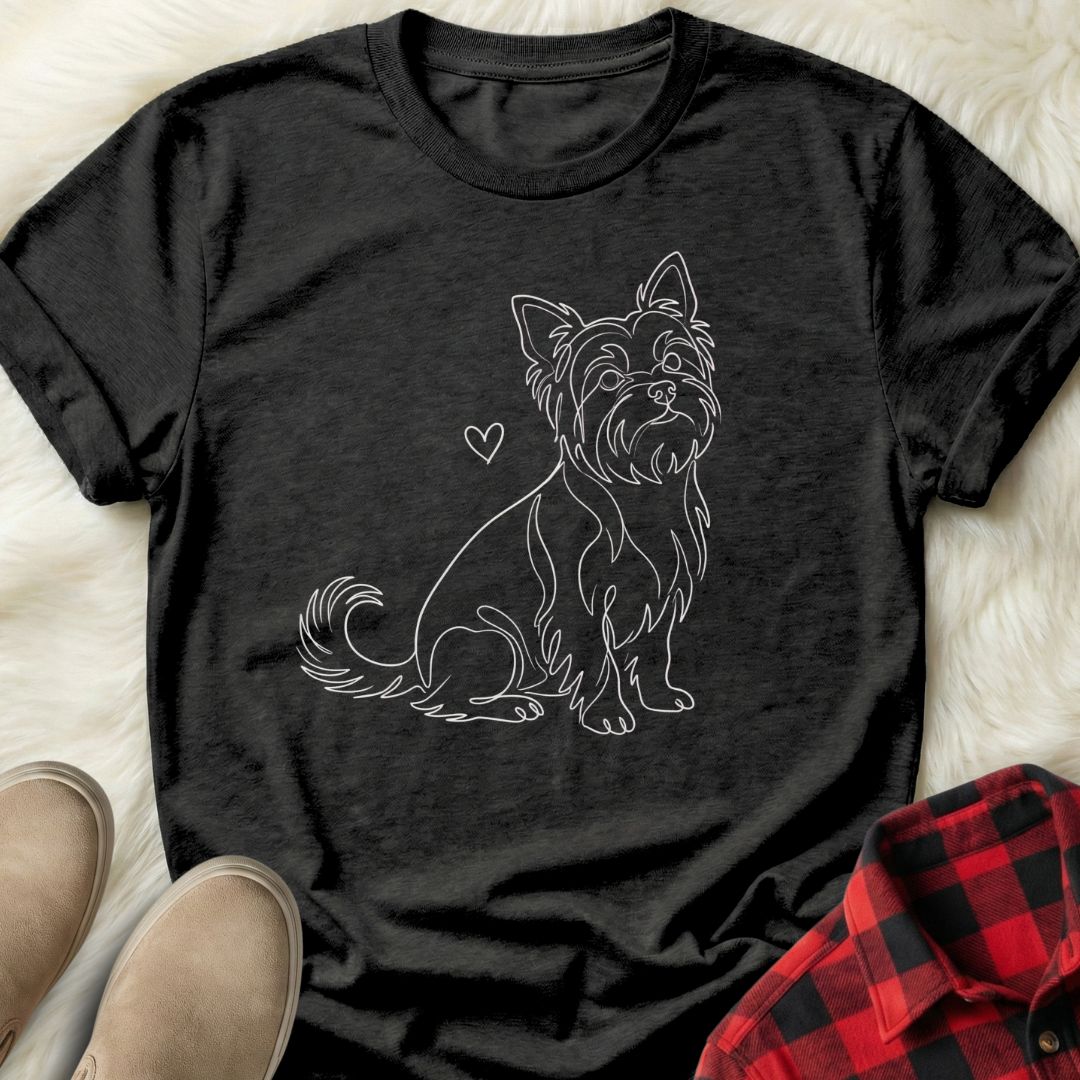 Yorkie Outline T-Shirt