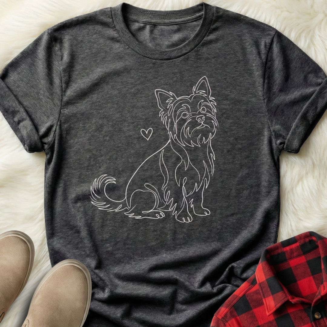Yorkie Outline T-Shirt
