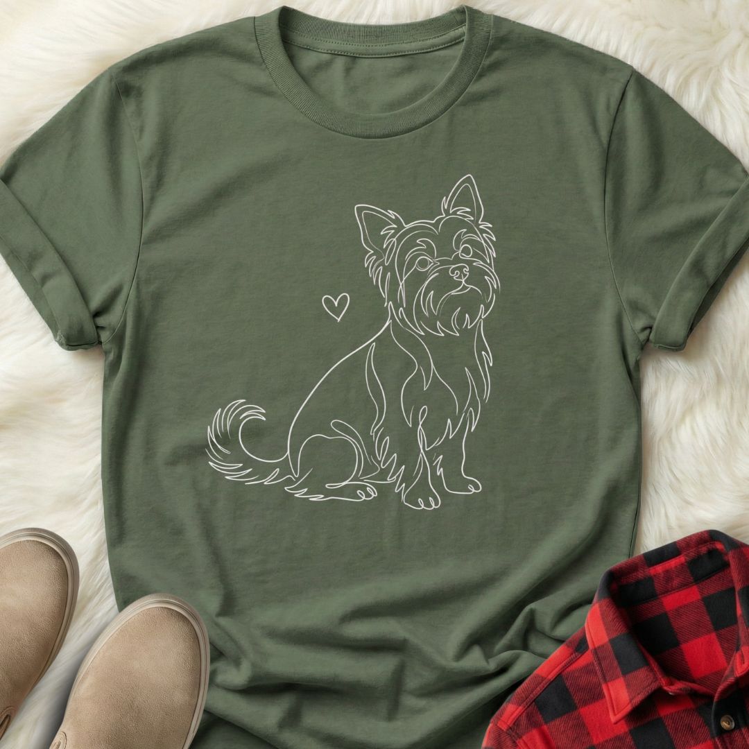 Yorkie Outline T-Shirt