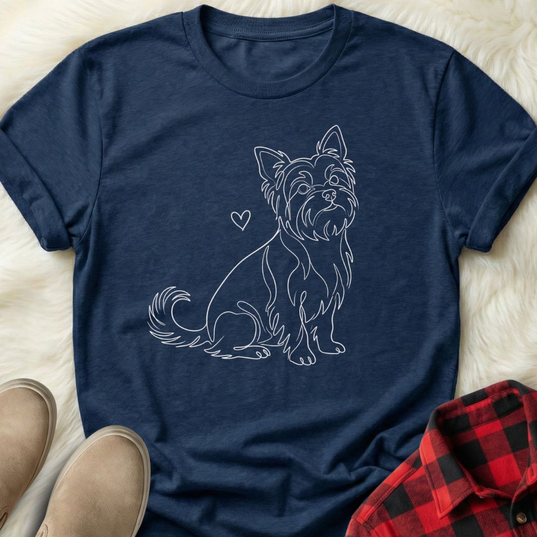 Yorkie Outline T-Shirt