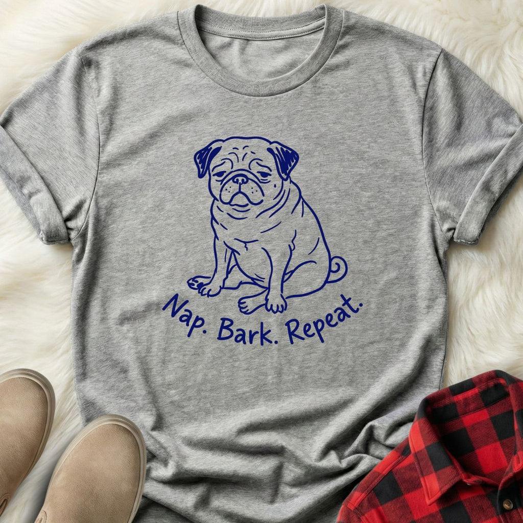 Nap Bark Repeat Pug T-Shirt