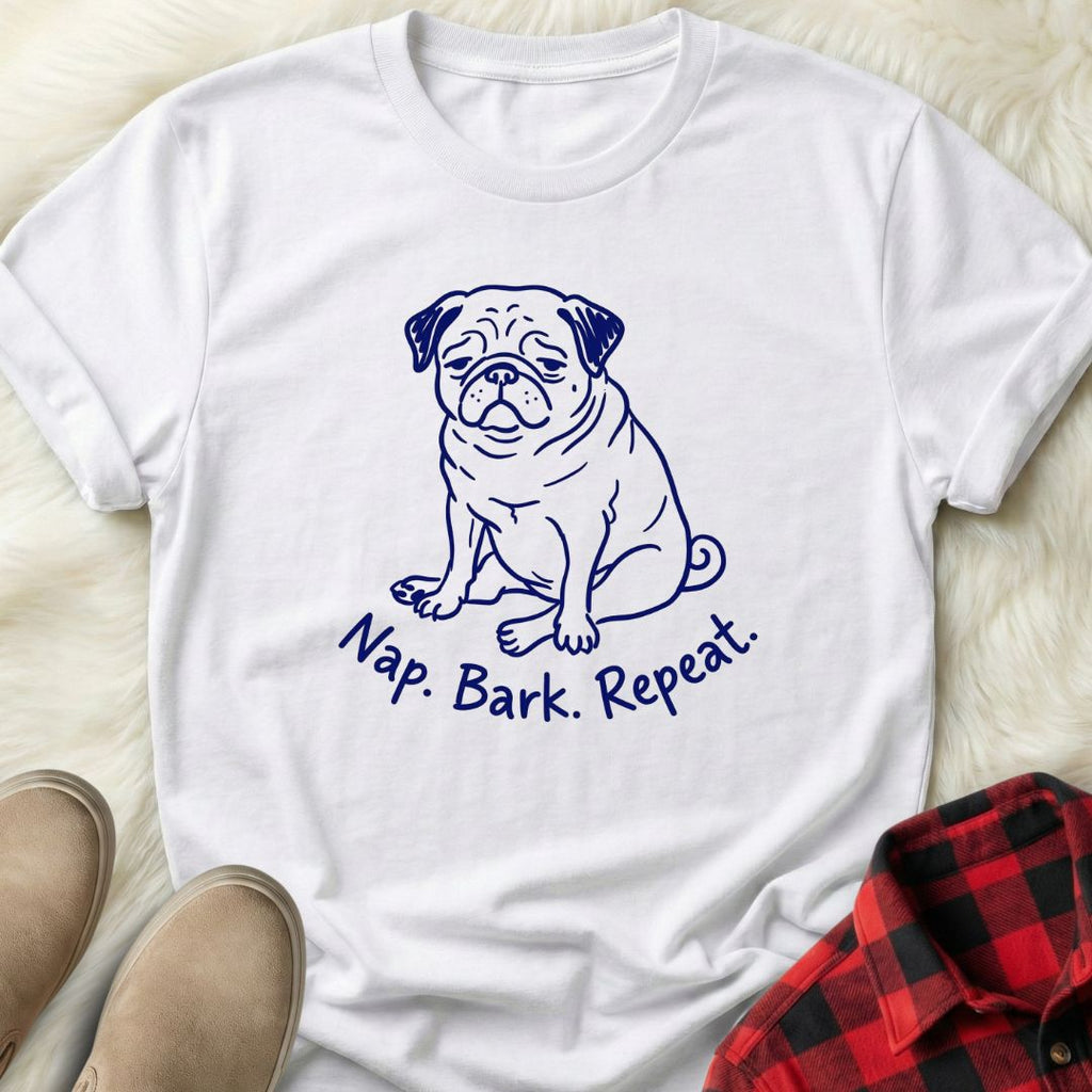 Nap Bark Repeat Pug T-Shirt